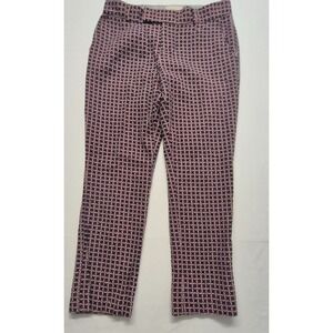 Banana Republic women's red/black print Hampton fit crop pants sz. 4